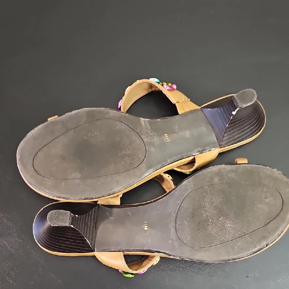 San Marco Vibrant Multicolor Beaded Sandals - Size 11 - Picture 4 of 6